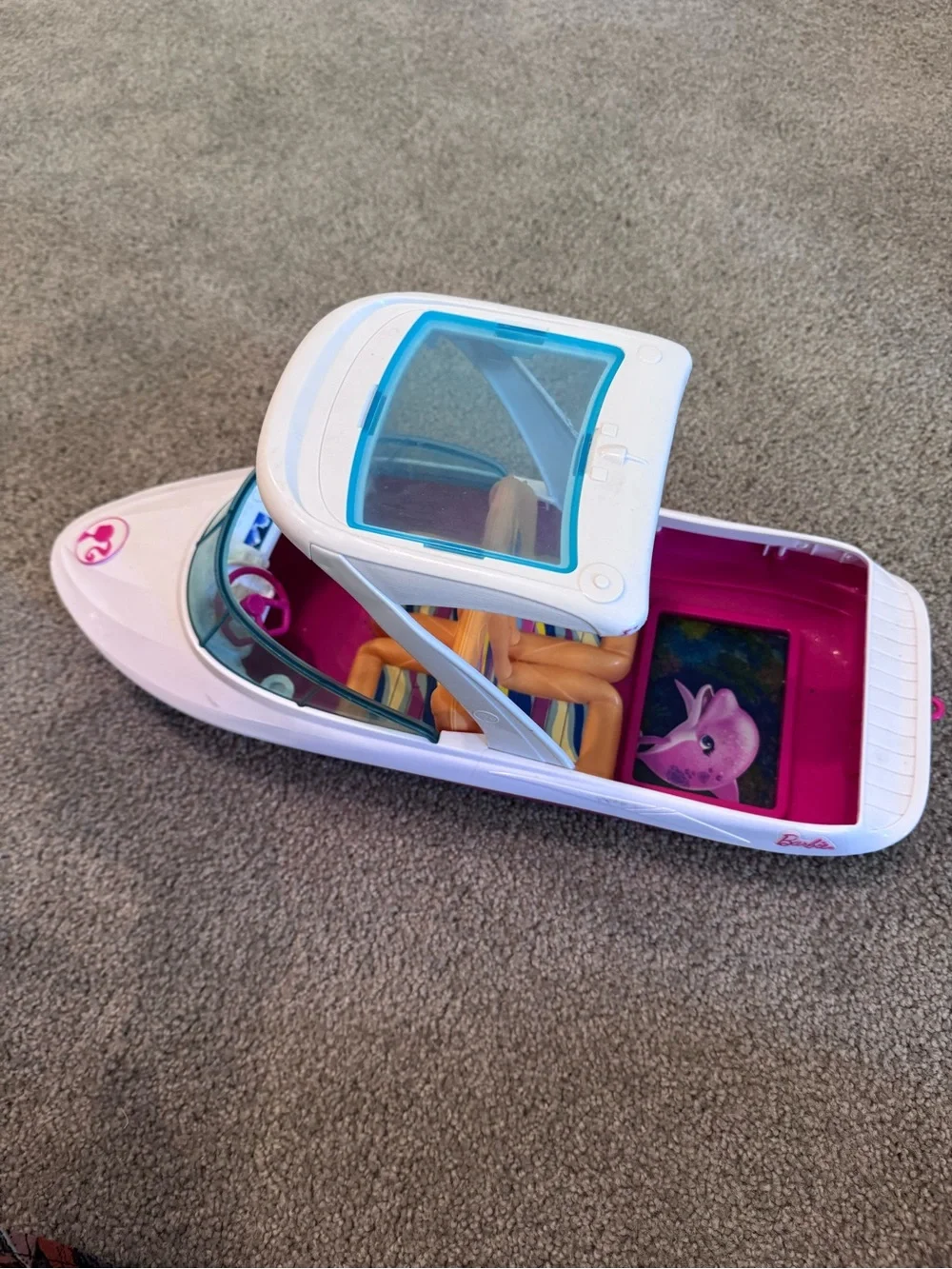 Barbie speed boat 2016 Mattel EUC